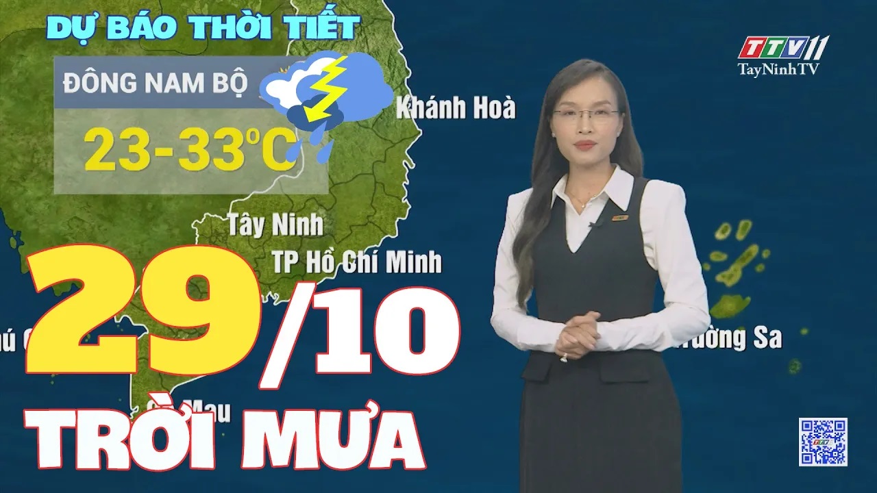 Bản tin thời tiết 29-10-2024 | TayNinhTVENT